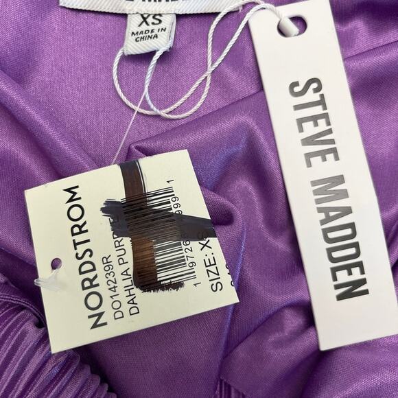 NWT Steve Madden Dahlia Purple Pleated Cami Top Nordstrom Size XS - Picture 5 of 7